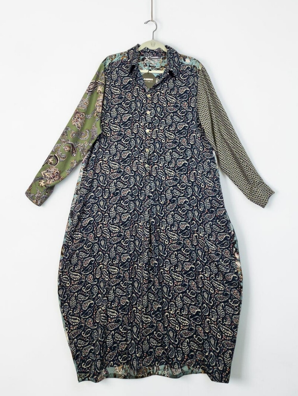 Alembika Paisley Shirt Dress Size 4 US size L / XL Oversize NEW $324 - Picture 2 of 16